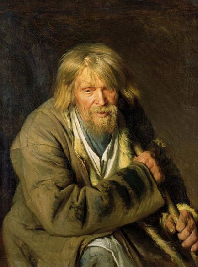 Ivan Nikolaevich Kramskoi Old Man with a Crutch oil painting picture